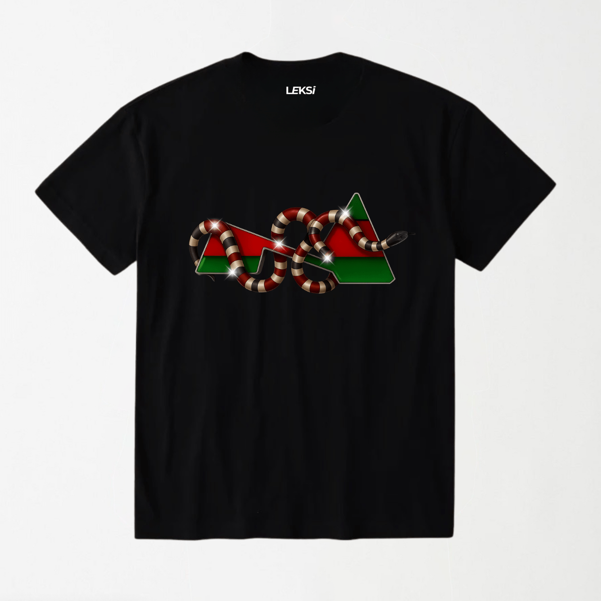 Diamond Coral Snake - Round Neck Unisex T Shirt S - Premium Unisex Graphic T-Shirt | LEKSI Pakistan