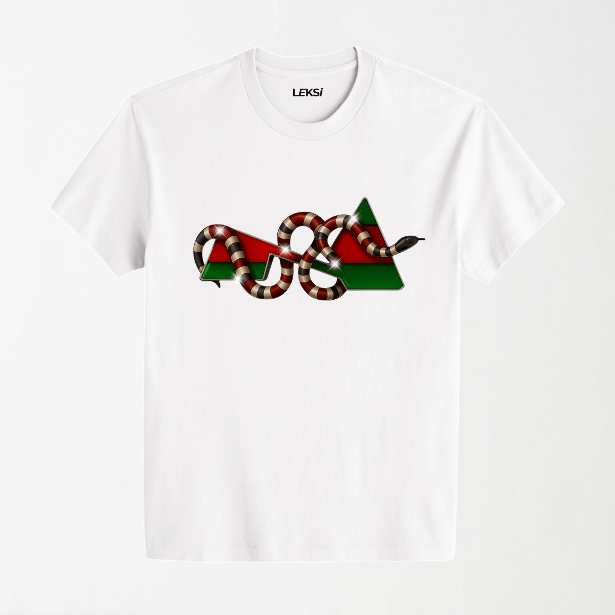Diamond Coral Snake - Round Neck Unisex T Shirt S - Premium Unisex Graphic T-Shirt | LEKSI Pakistan