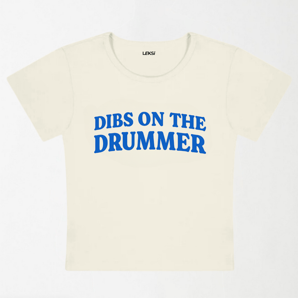 Dibs On The Drummer Y2K Baby Tee XXS - Premium Unisex | LEKSI Pakistan