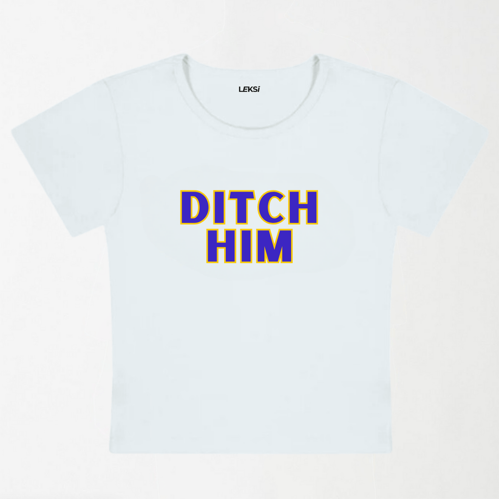 Ditch Him Pride Y2K Baby Tee XXS - Premium Unisex | LEKSI Pakistan