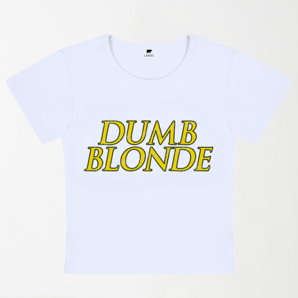 Dumb Blonde Y2K Baby Tee XXS - Premium Unisex | LEKSI Pakistan
