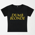 Dumb Blonde Y2K Baby Tee XXS - Premium Unisex | LEKSI Pakistan