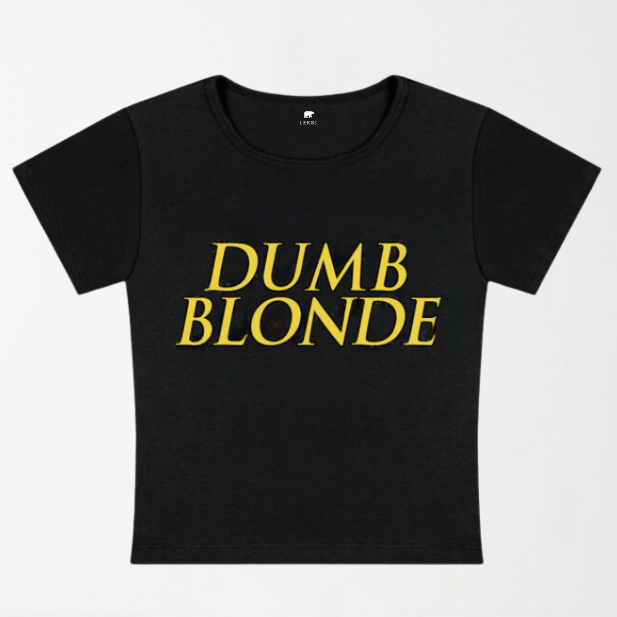 Dumb Blonde Y2K Baby Tee XXS - Premium Unisex | LEKSI Pakistan