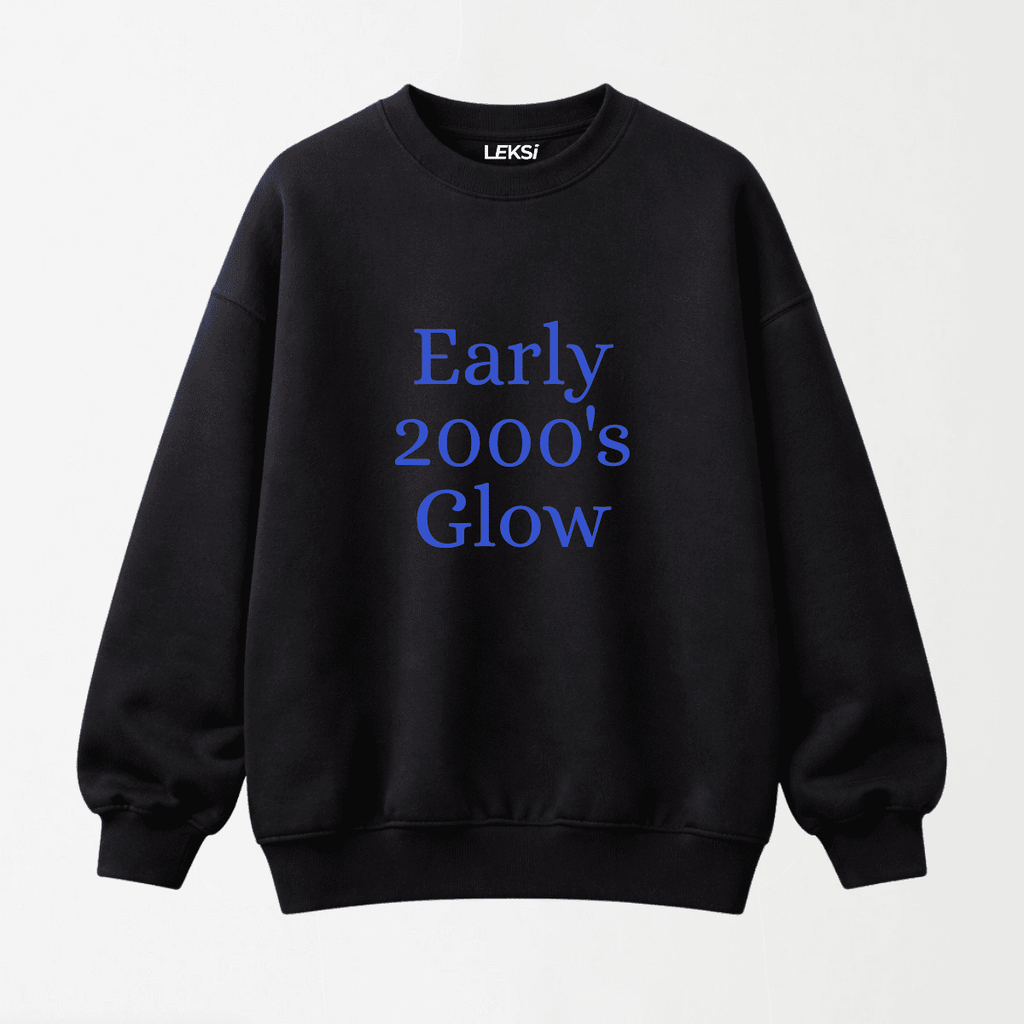 Early 2000's Glow - Drop Shoulder Graphic Sweatshirt S - Premium Unisex | LEKSI Pakistan