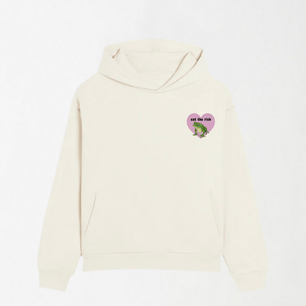 Eat The Rich Frog - Graphic Hoodie S - Premium Unisex | LEKSI Pakistan