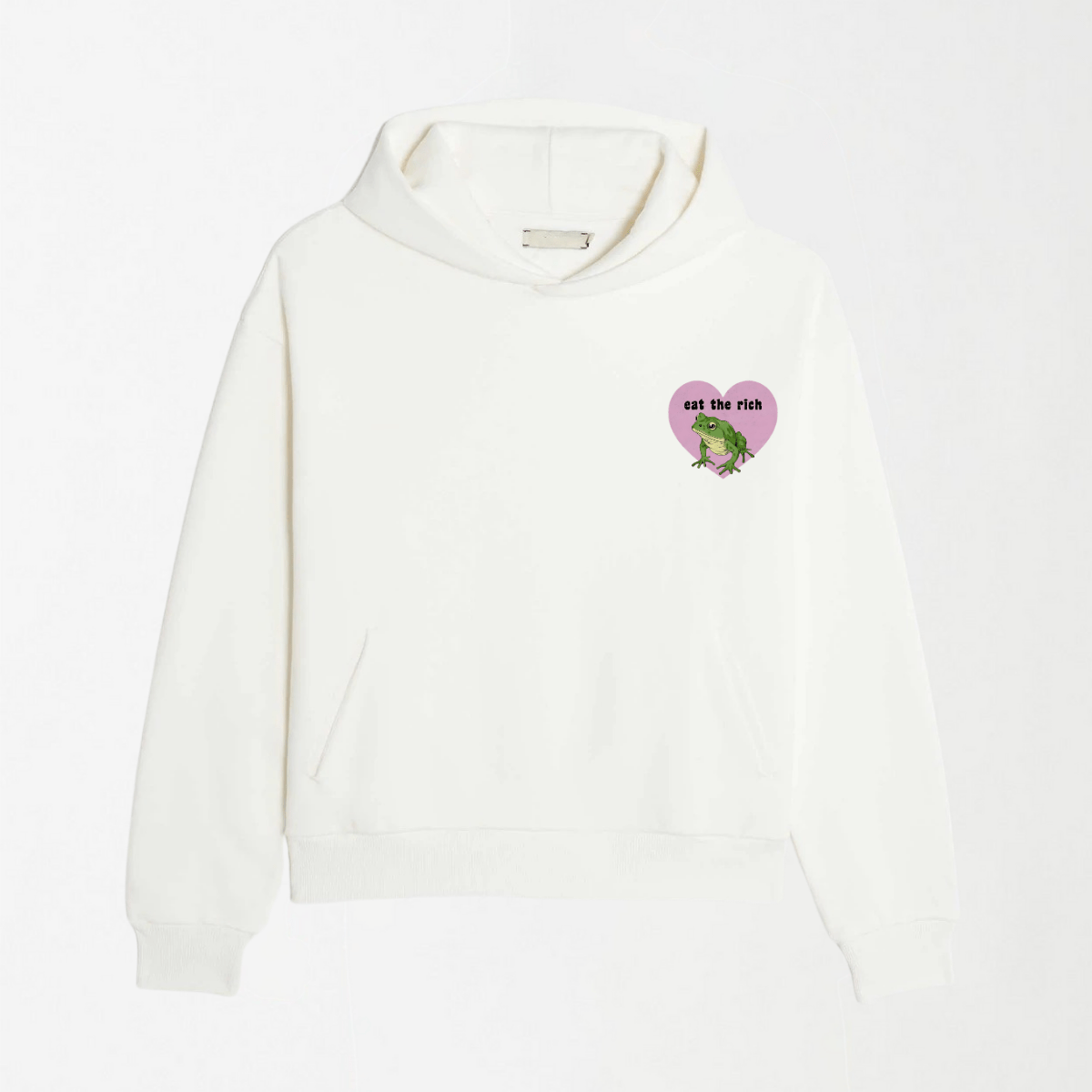 Eat The Rich Frog - Graphic Hoodie S - Premium Unisex | LEKSI Pakistan