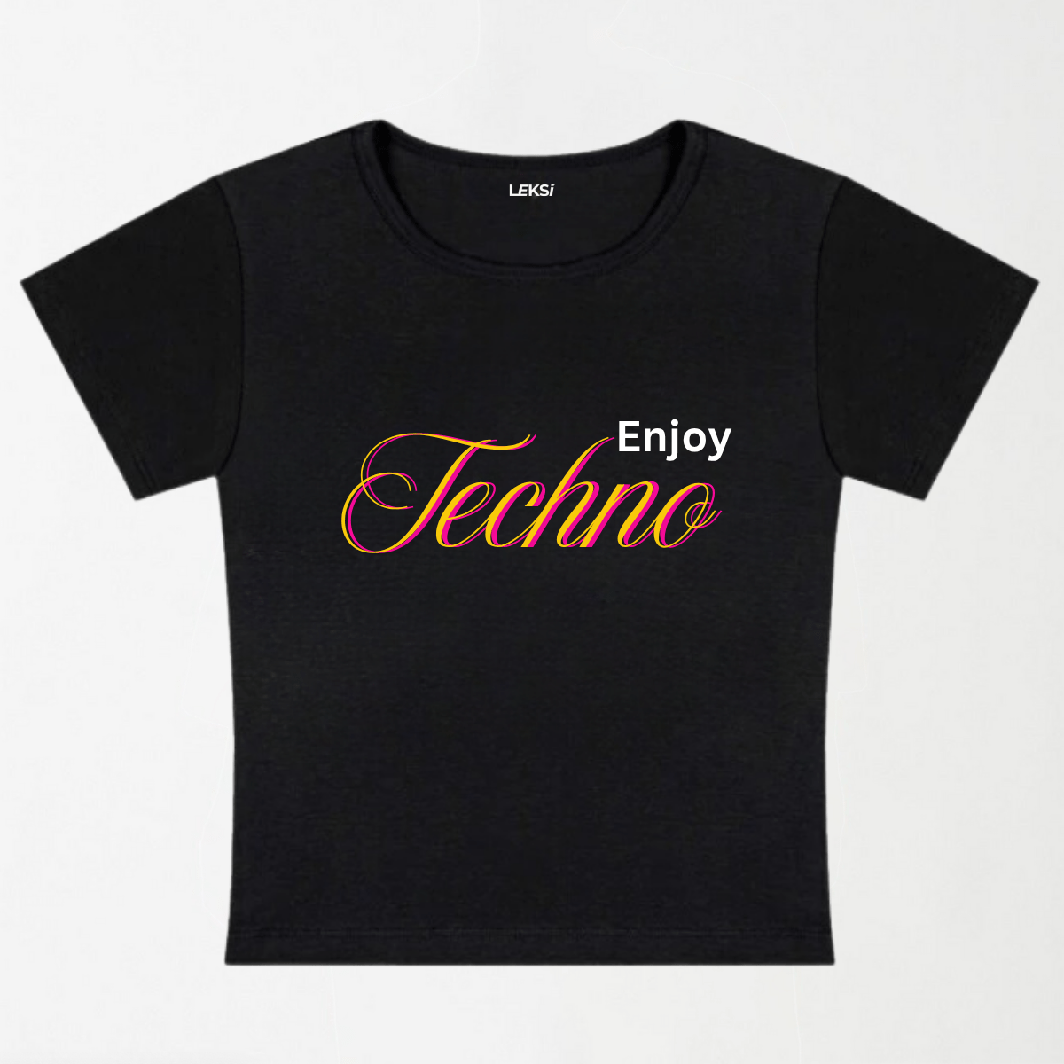 Enjoy Techno Y2K Baby Tee XXS - Premium Unisex | LEKSI Pakistan