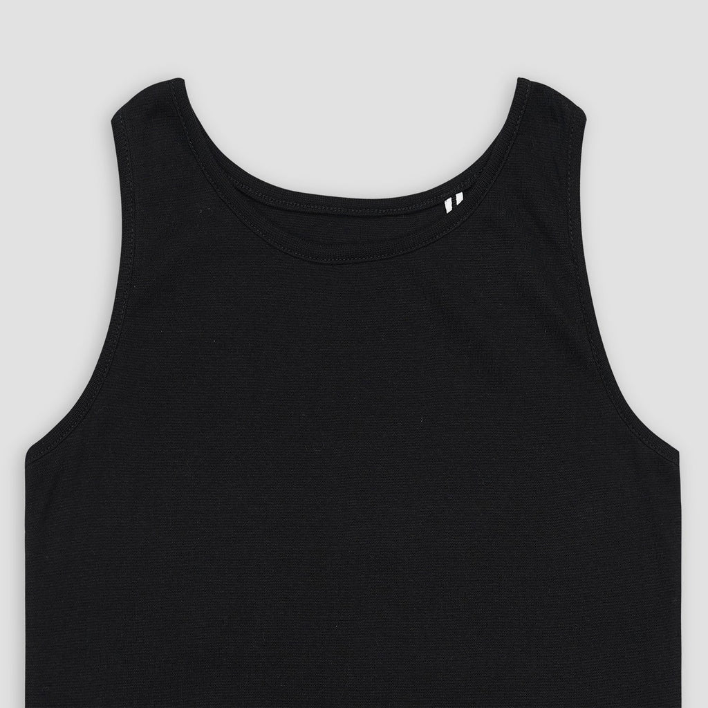 Essential Black Ribbed Tank Top XXS - Premium Unisex | LEKSI Pakistan