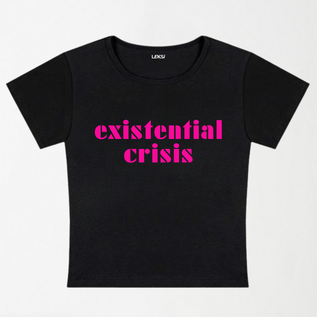 Existential Crisis Y2K Baby Tee XXS - Premium Unisex | LEKSI Pakistan