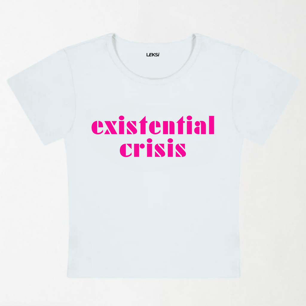 Existential Crisis Y2K Baby Tee XXS - Premium Unisex | LEKSI Pakistan