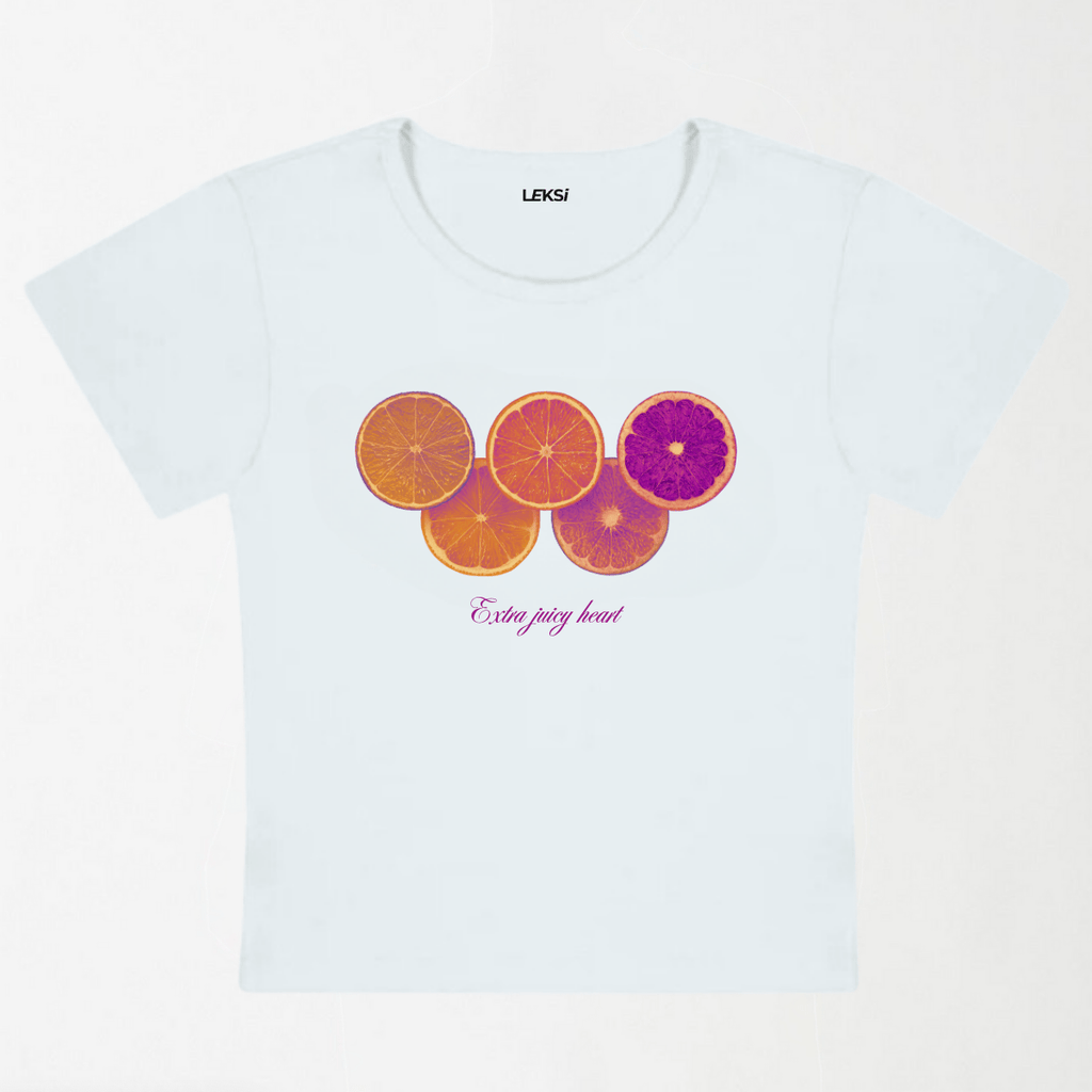Extra Juicy Heart Y2K Baby Tee XXS - Premium Unisex | LEKSI Pakistan