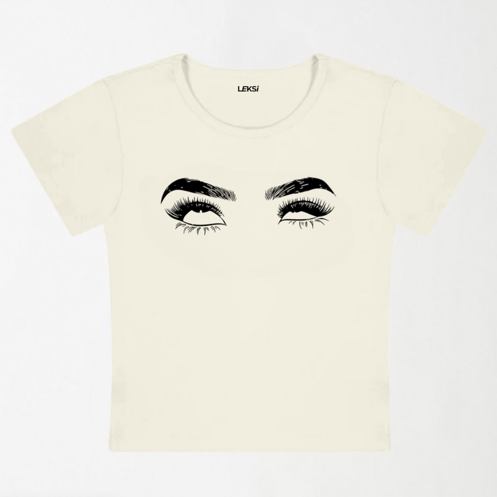 Eyes Roll Face Y2K Baby Tee XXS - Premium Unisex | LEKSI Pakistan