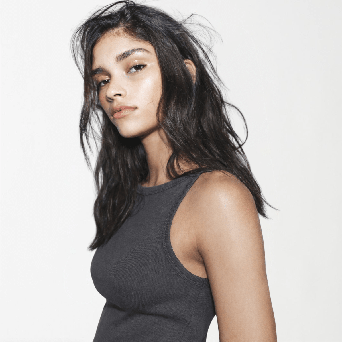 Faded Ribbed Halter Top XS - Premium Unisex Square Neck | LEKSI Pakistan