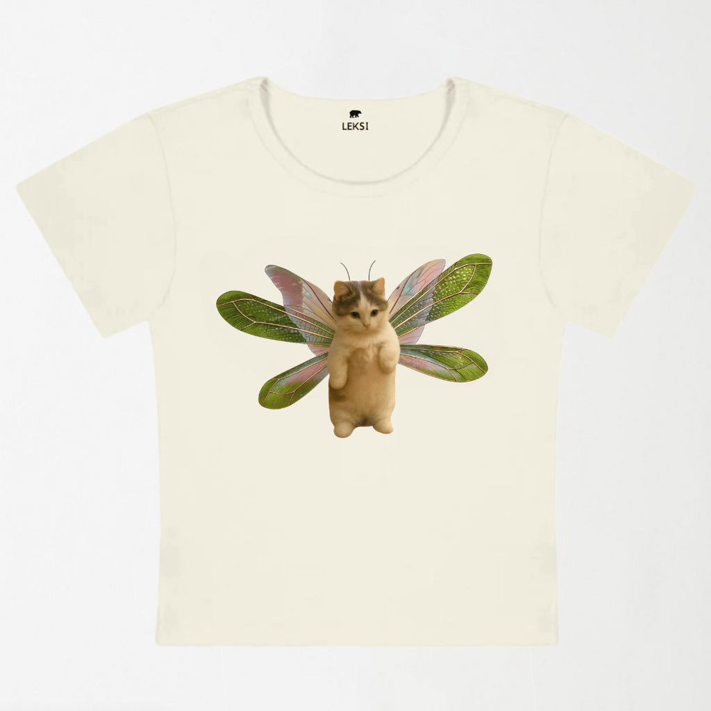 Fairycat Wings Y2K Baby Tee XXS - Premium Unisex | LEKSI Pakistan