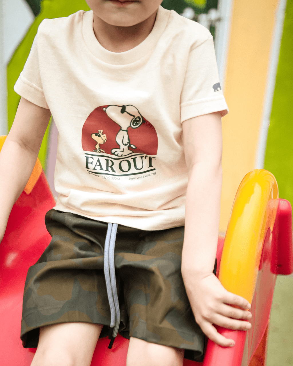 Far Out - Off White Unisex Kids T-Shirt 3 - 6 Months - Premium Unisex | LEKSI Pakistan