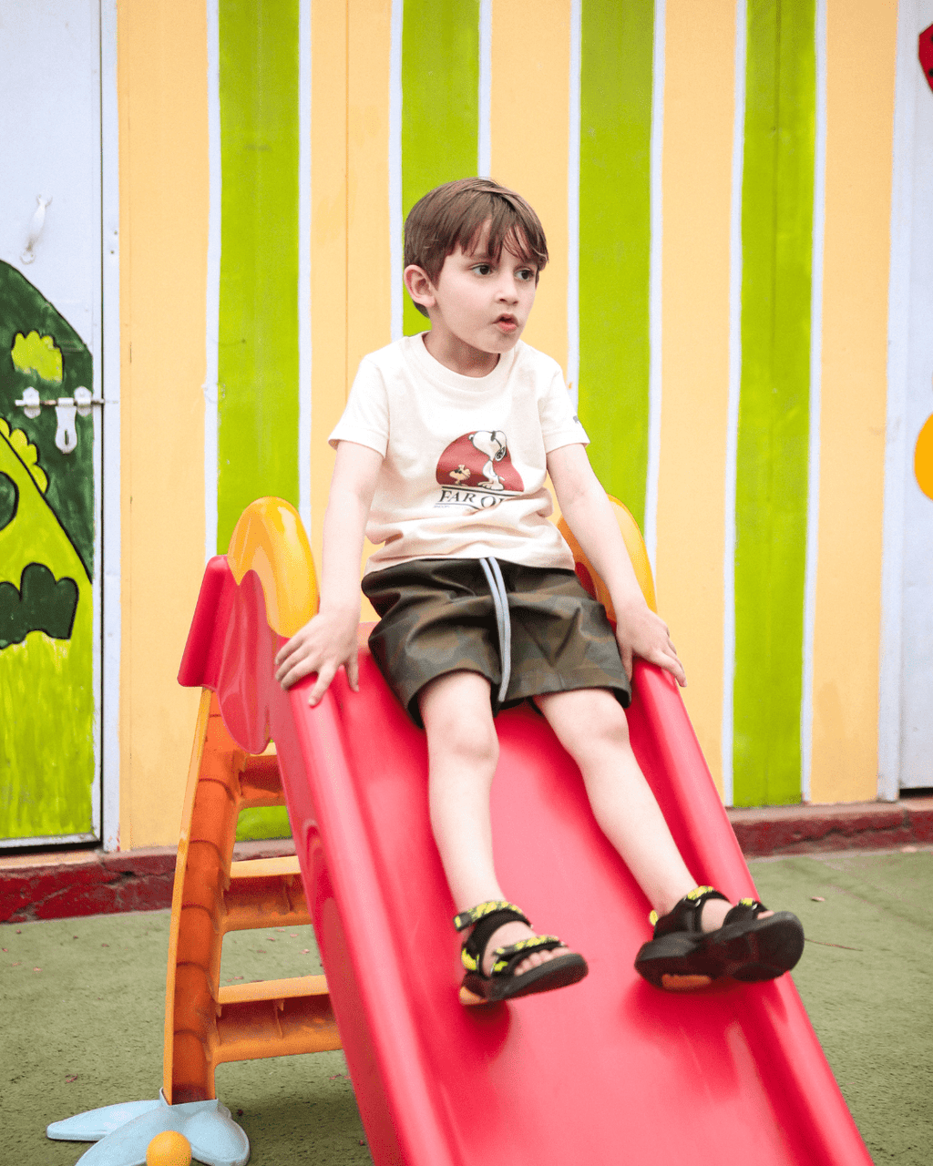 Far Out - Off White Unisex Kids T-Shirt 3 - 6 Months - Premium Unisex | LEKSI Pakistan