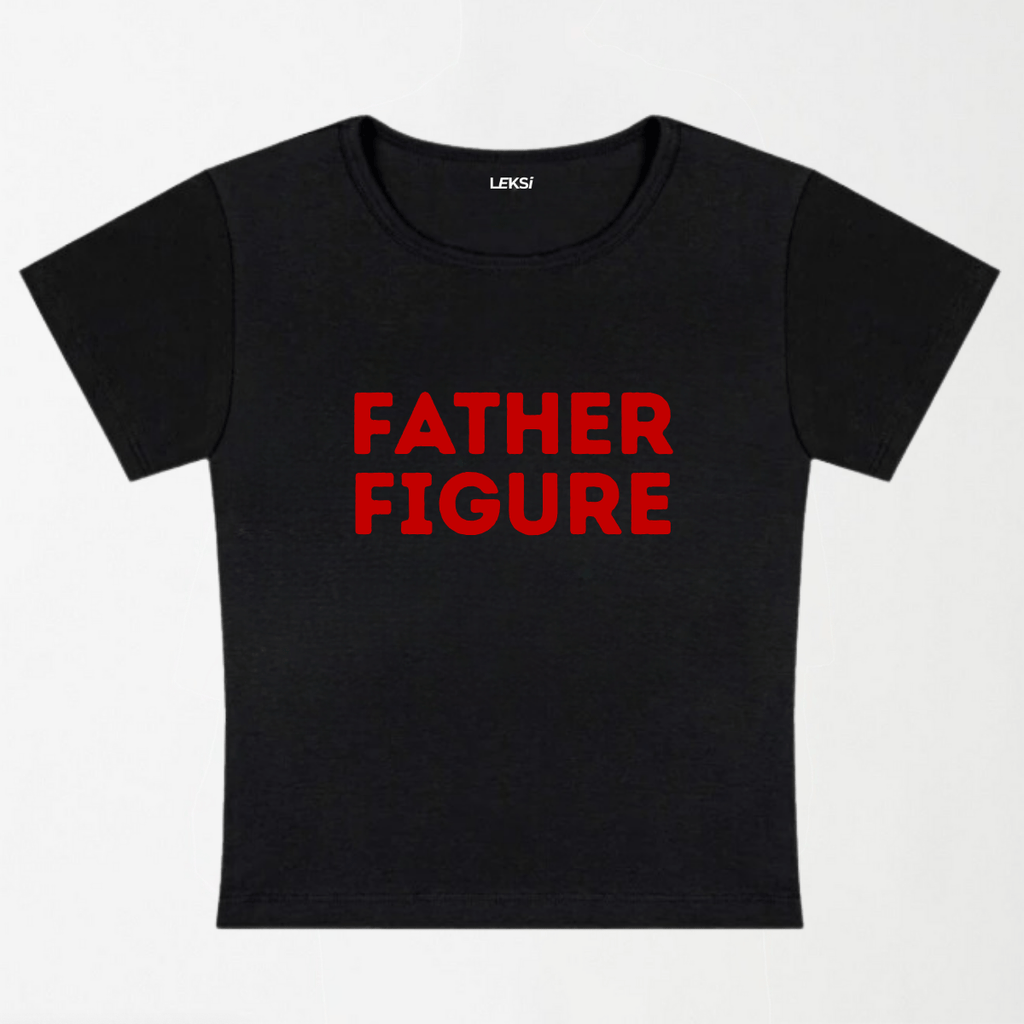 Father Figure Y2K Baby Tee XXS - Premium Unisex | LEKSI Pakistan