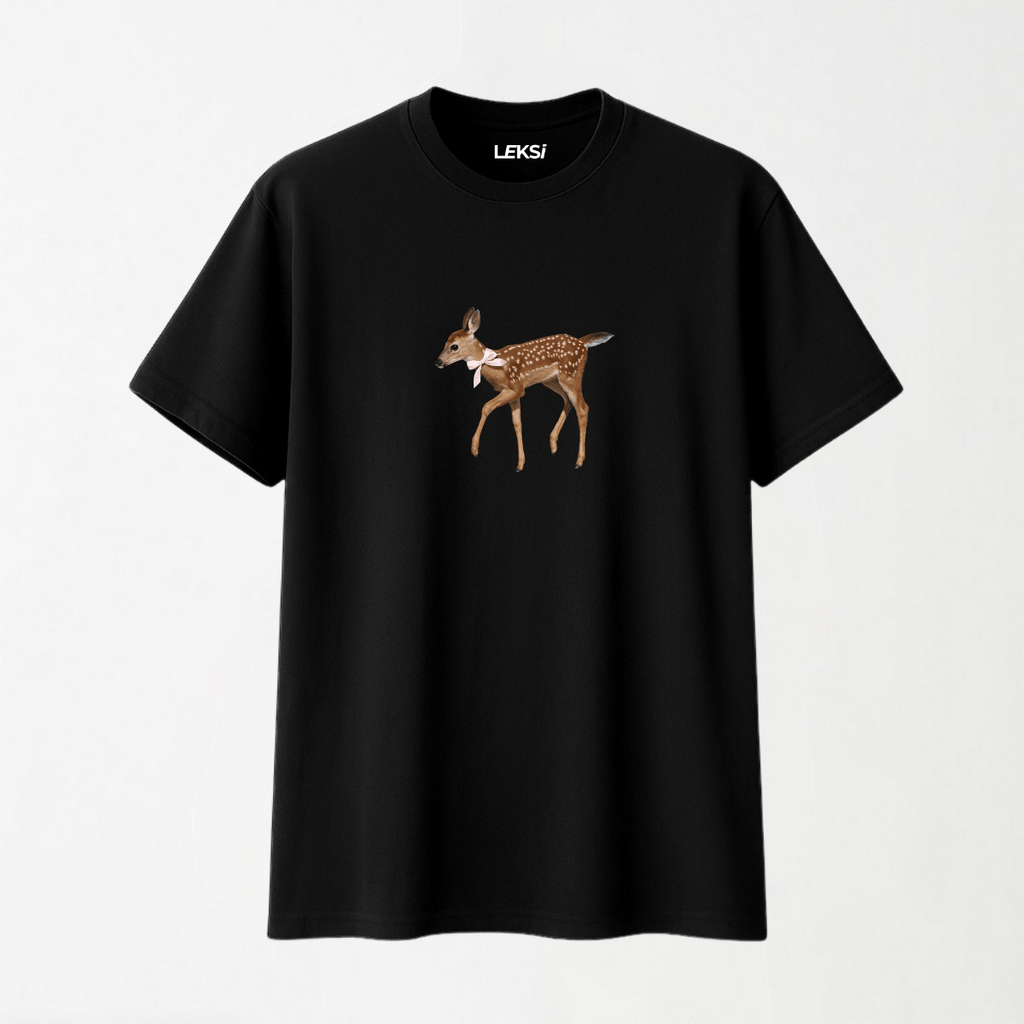 Fawn - Round Neck Unisex T Shirt S - Premium Unisex Graphic T-Shirt | LEKSI Pakistan