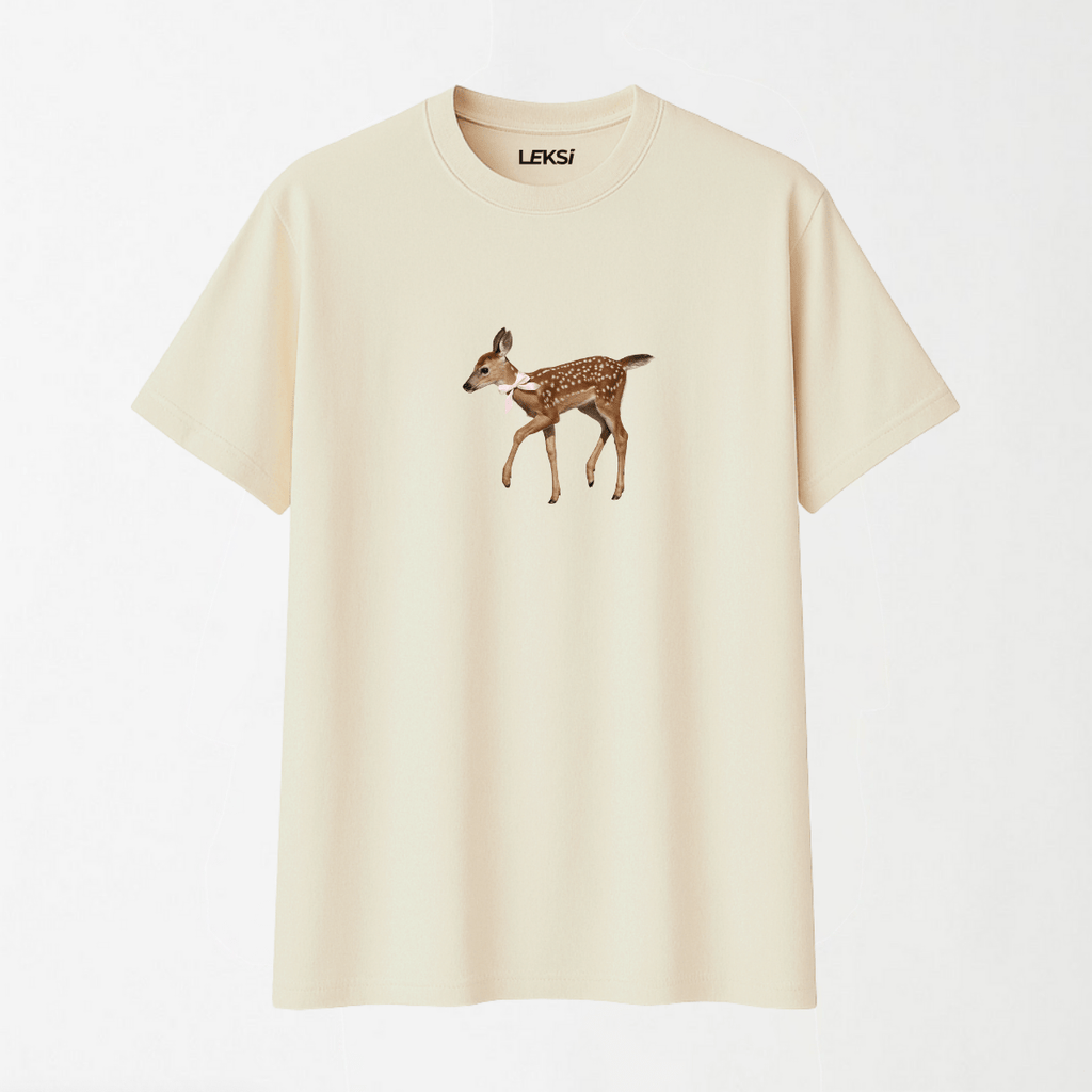 Fawn - Round Neck Unisex T Shirt S - Premium Unisex Graphic T-Shirt | LEKSI Pakistan