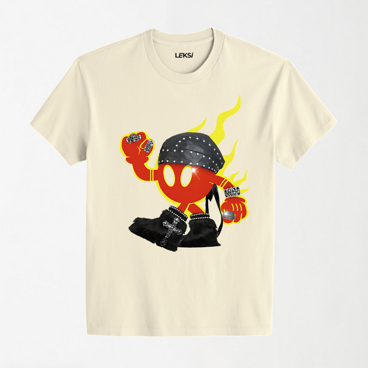 Fireman Ip Rock - Round Neck Unisex T Shirt S - Premium Unisex Graphic T-Shirt | LEKSI Pakistan