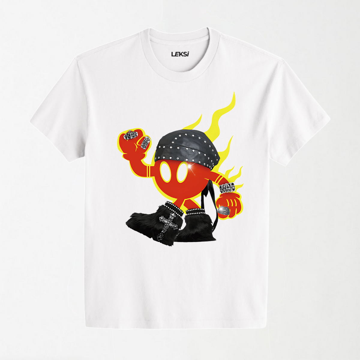 Fireman Ip Rock - Round Neck Unisex T Shirt S - Premium Unisex Graphic T-Shirt | LEKSI Pakistan
