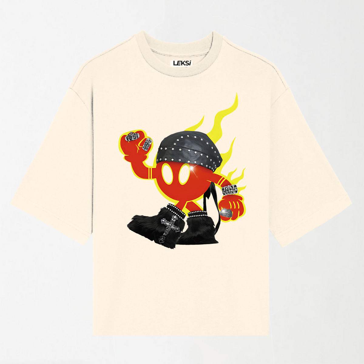 Fireman Ip Rock - Round Neck Unisex T Shirt S - Premium Unisex Graphic T-Shirt | LEKSI Pakistan