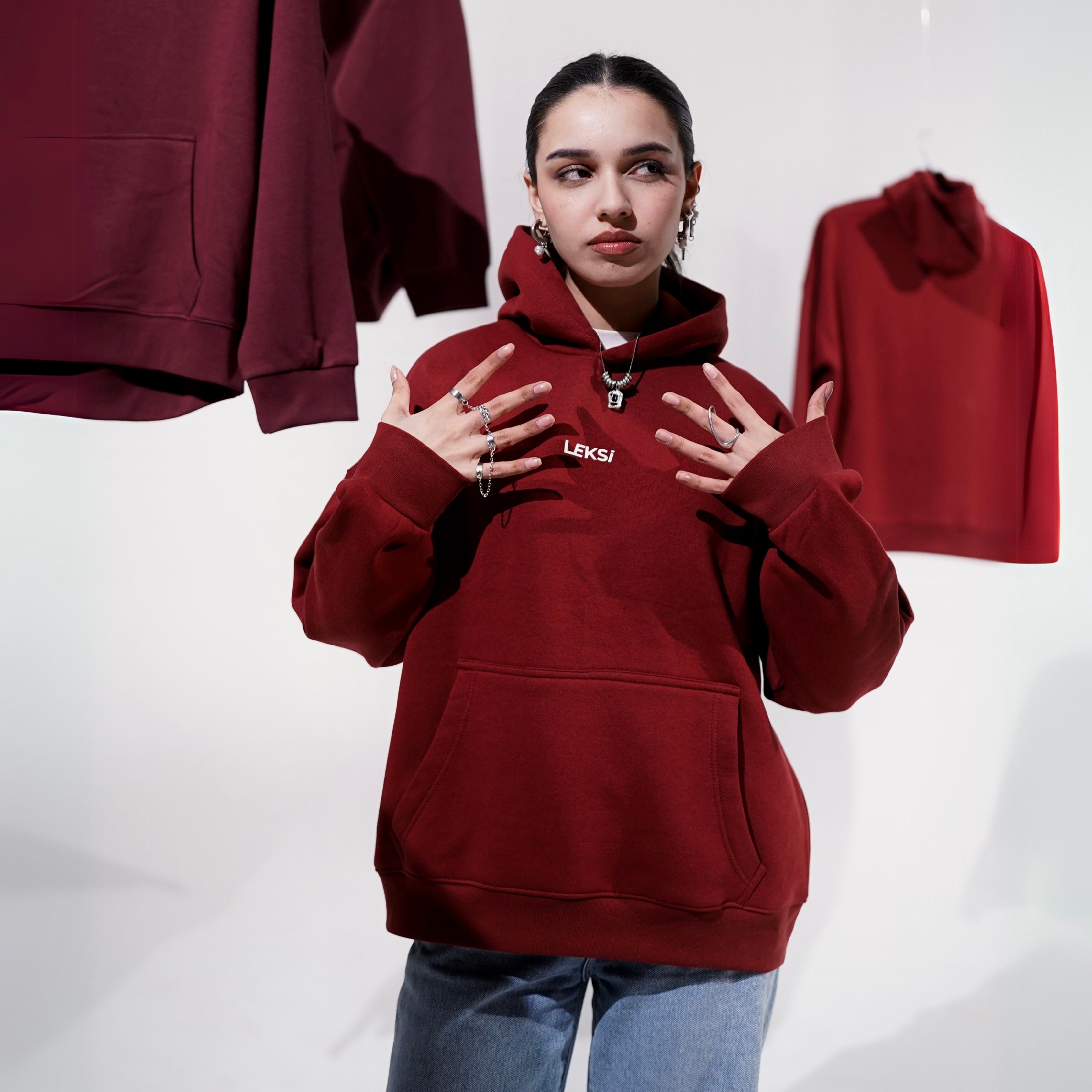 Firewood Red Cloud Hoodie S - Premium Unisex Raglan Hoodie | LEKSI Pakistan