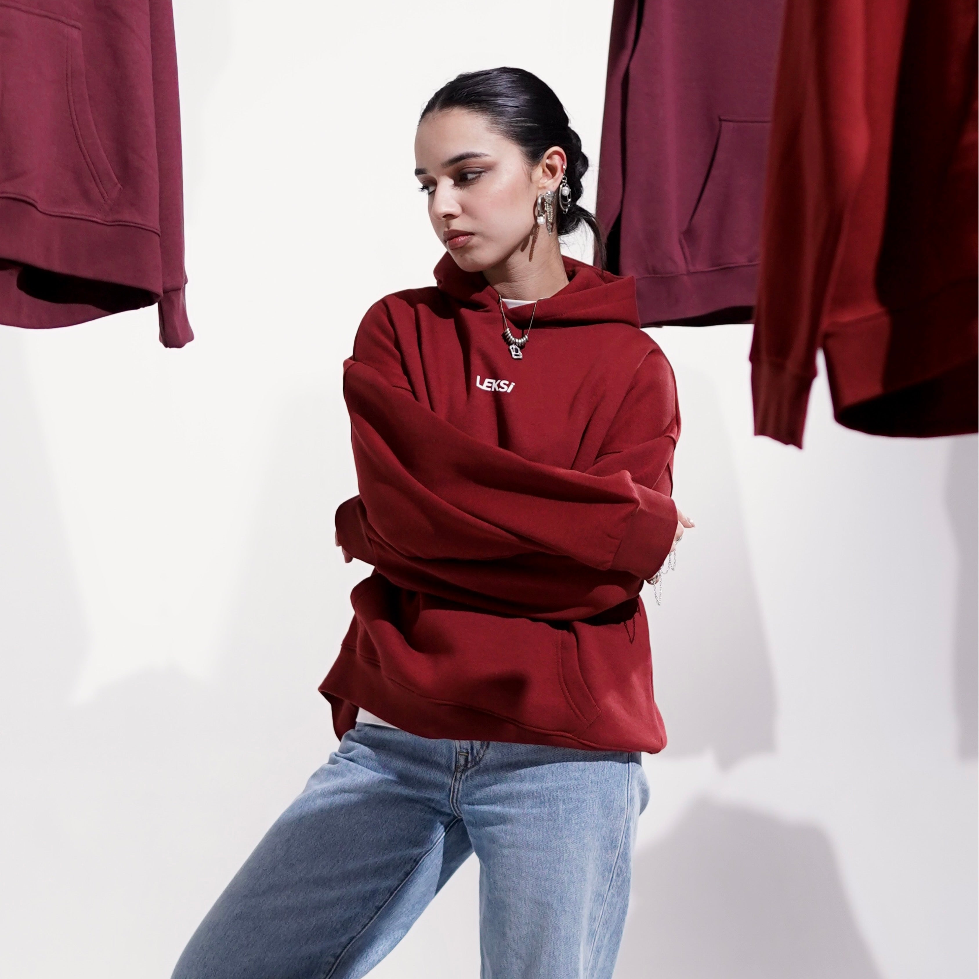 Firewood Red Cloud Hoodie S - Premium Unisex Raglan Hoodie | LEKSI Pakistan