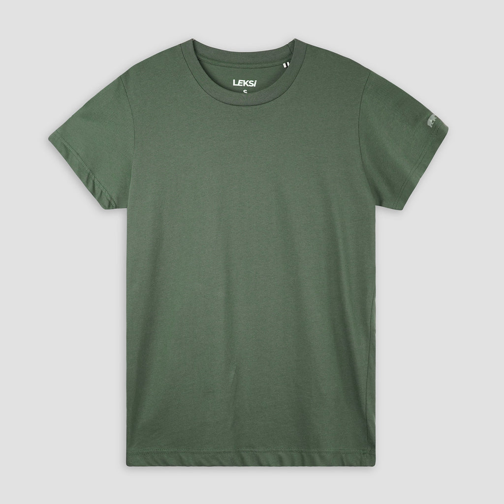 Forest Green - Plain Round Neck Unisex Plain T-Shirt XXS - Premium Unisex | LEKSI Pakistan