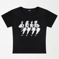 Four Girls Evil Y2K Baby Tee XXS - Premium Unisex | LEKSI Pakistan