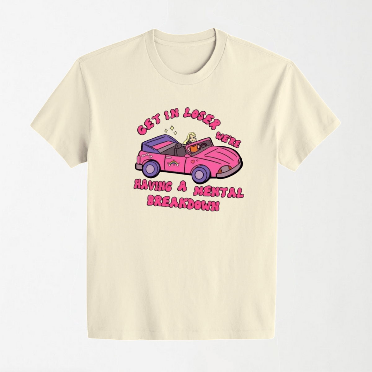 Get In The Car - Round Neck Unisex T Shirt M - Premium Unisex Graphic T-Shirt | LEKSI Pakistan