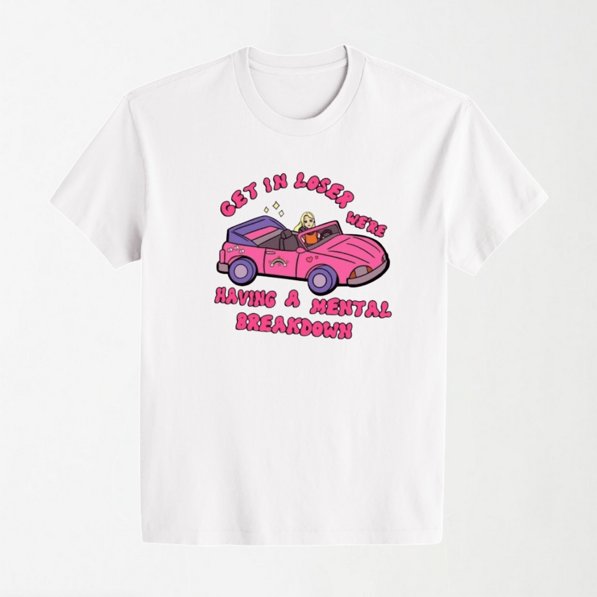 Get In The Car - Round Neck Unisex T Shirt S - Premium Unisex Graphic T-Shirt | LEKSI Pakistan