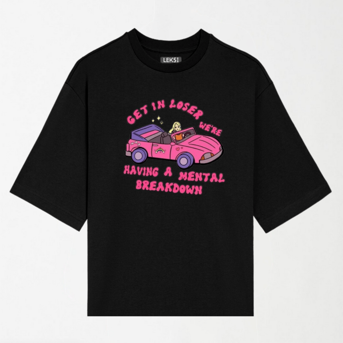 Get In The Car - Round Neck Unisex T Shirt S - Premium Unisex Graphic T-Shirt | LEKSI Pakistan