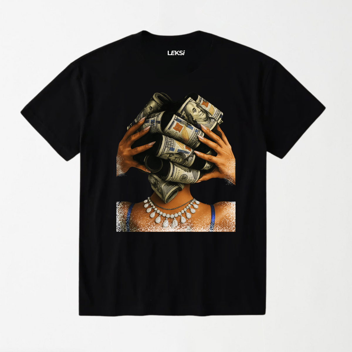 Get Money - Round Neck Unisex T Shirt S - Premium Unisex Graphic T-Shirt | LEKSI Pakistan