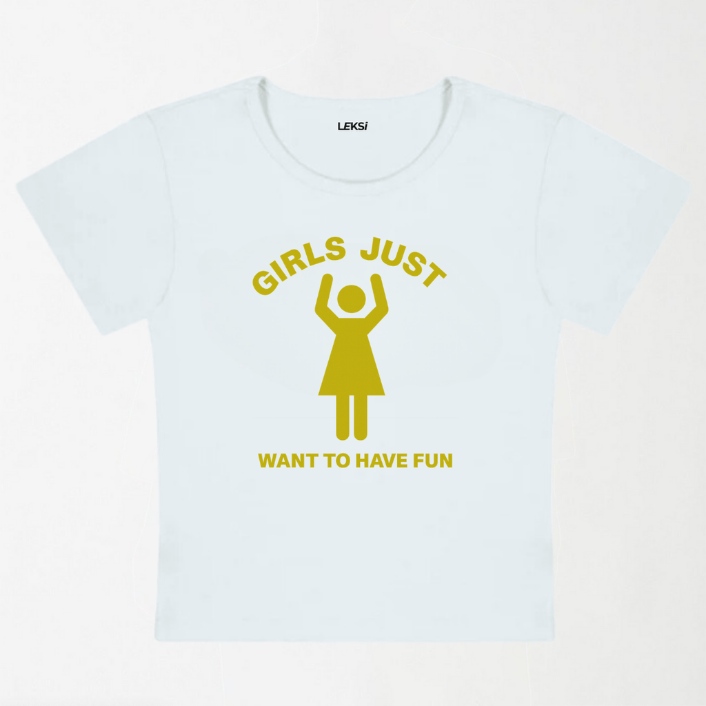 Girls Just Have Fun Y2K Baby Tee XXS - Premium Unisex | LEKSI Pakistan