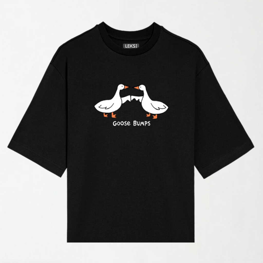 Goose Bumps - Round Neck Unisex T Shirt S - Premium Unisex Graphic T-Shirt | LEKSI Pakistan