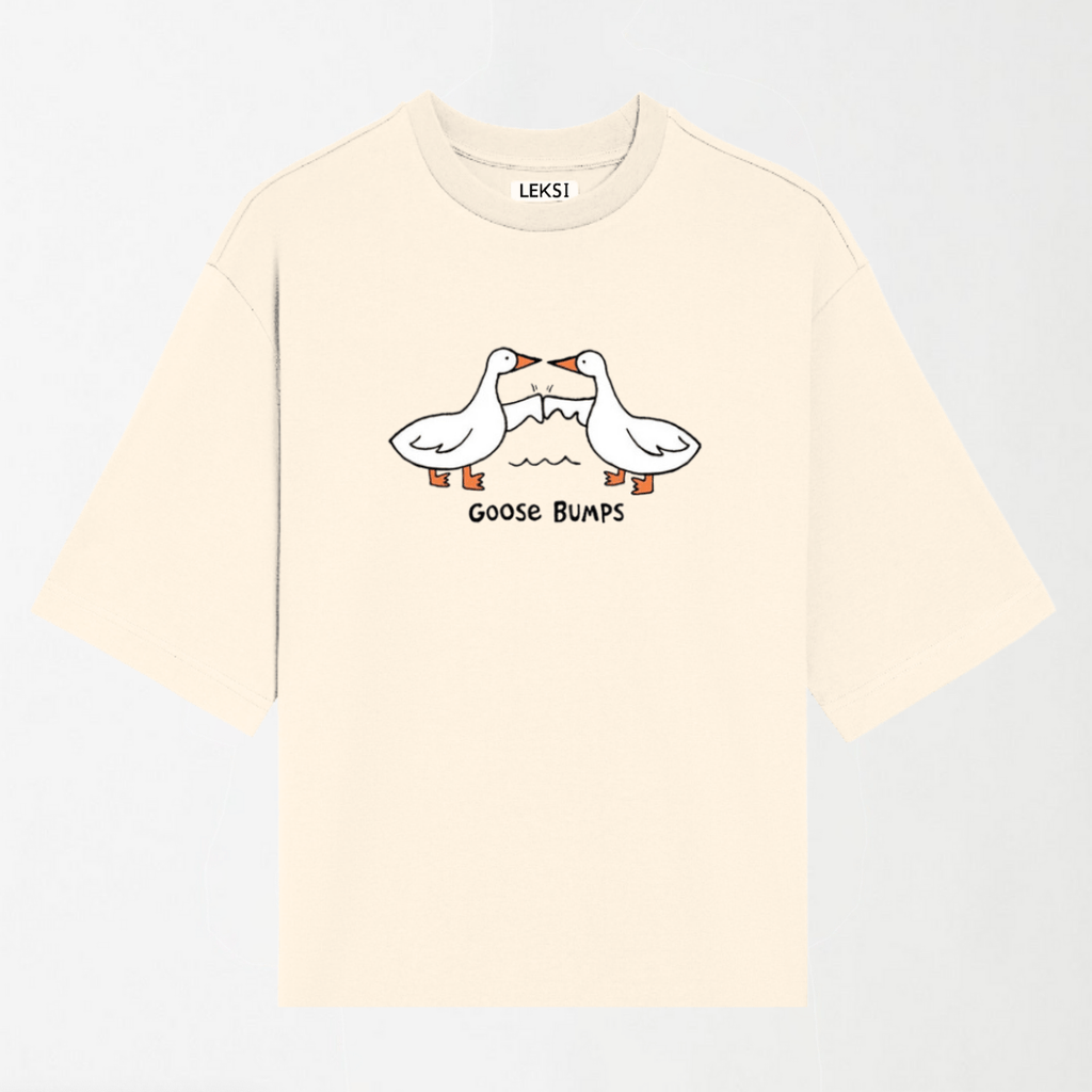 Goose Bumps - Round Neck Unisex T Shirt S - Premium Unisex Graphic T-Shirt | LEKSI Pakistan