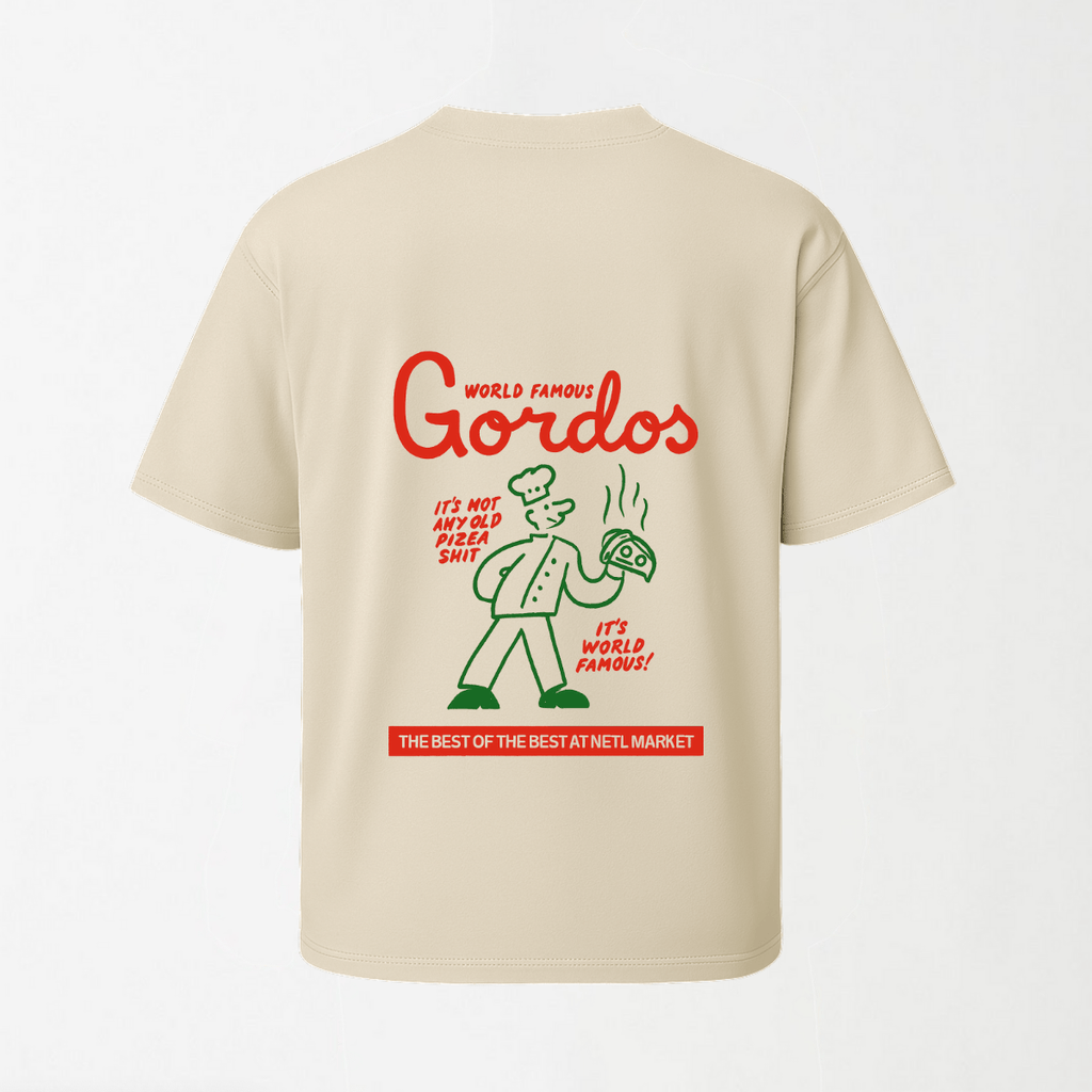 Gordos: Not Your Average Slice - Round Neck Unisex T Shirt S - Premium Unisex Graphic T-Shirt | LEKSI Pakistan