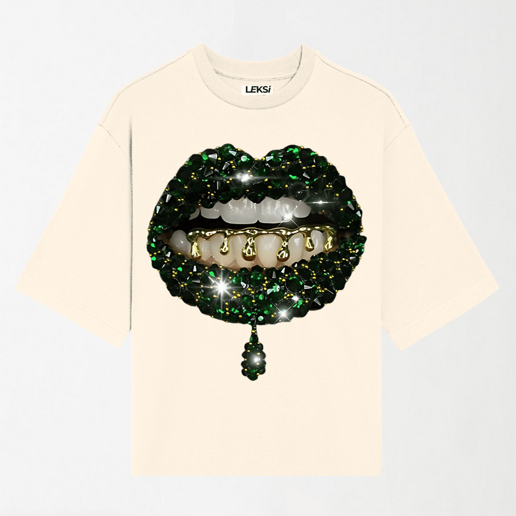 Green Gem Lip Wash - Round Neck Unisex T Shirt S - Premium Unisex Graphic T-Shirt | LEKSI Pakistan