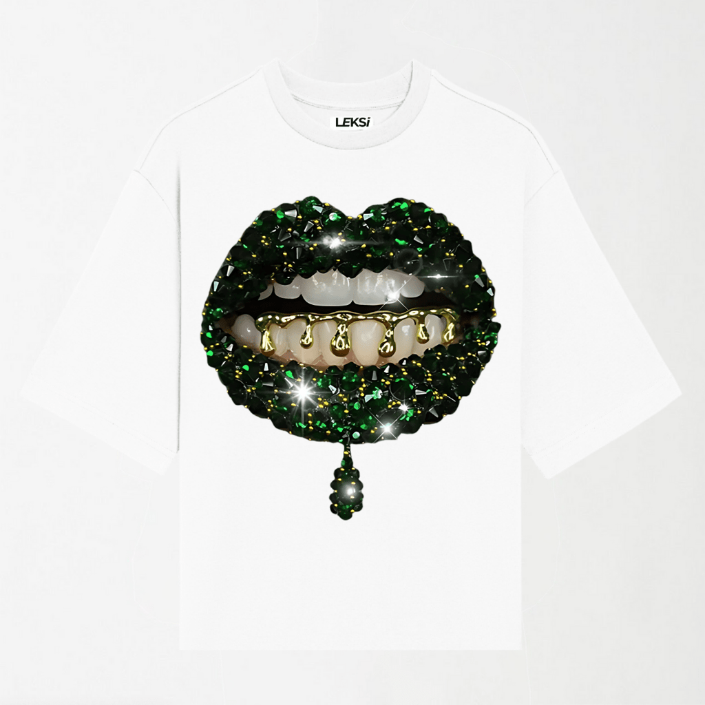 Green Gem Lip Wash - Round Neck Unisex T Shirt S - Premium Unisex Graphic T-Shirt | LEKSI Pakistan