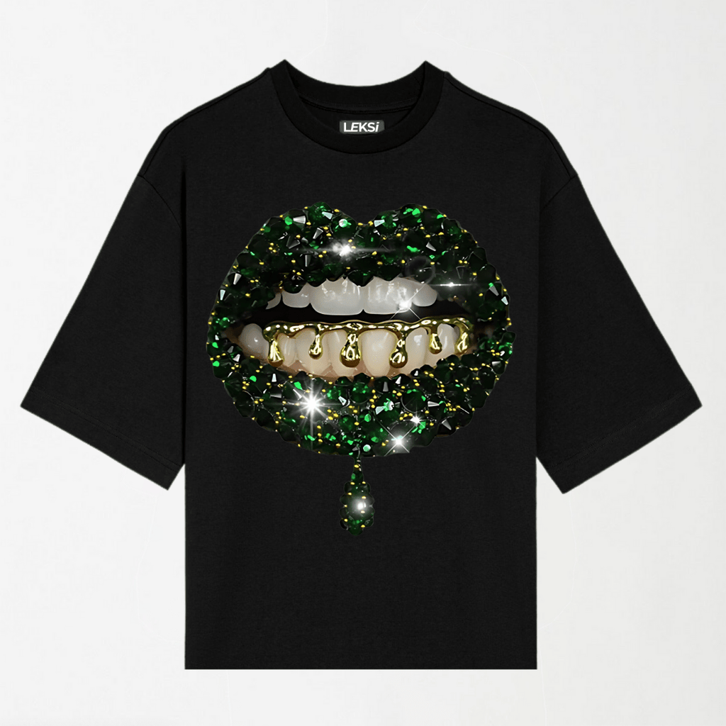 Green Gem Lip Wash - Round Neck Unisex T Shirt S - Premium Unisex Graphic T-Shirt | LEKSI Pakistan