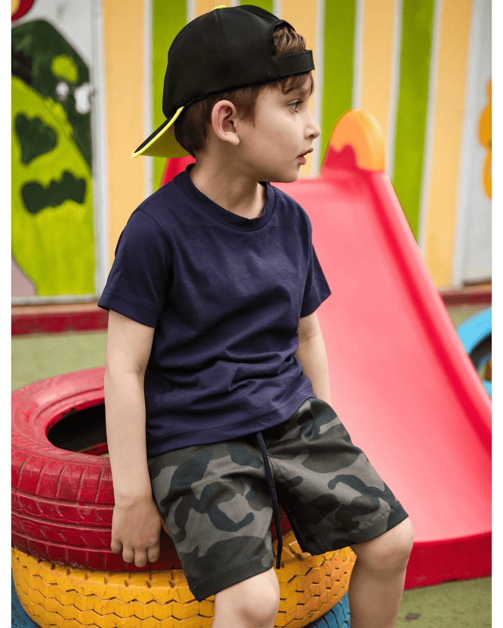 Grey Camo Cargo Shorts - Kids Unisex 3 - 4 Years - Premium Unisex | LEKSI Pakistan