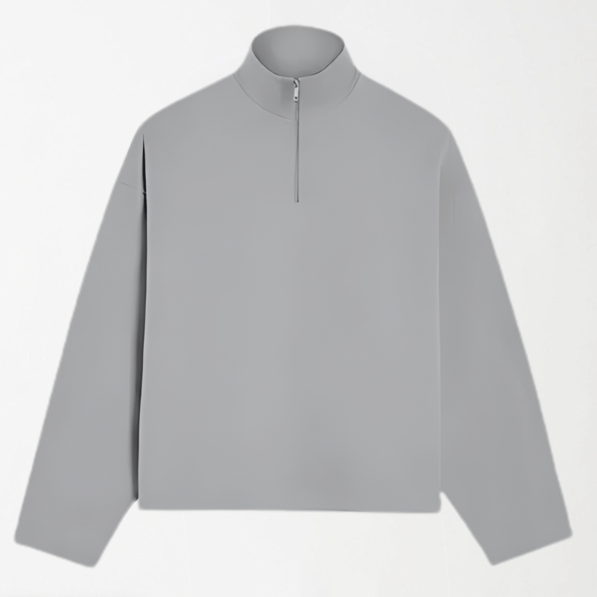 Grey Unisex Interlock Quarter Zip Top XS - Premium Unisex Quarter Zips | LEKSI Pakistan