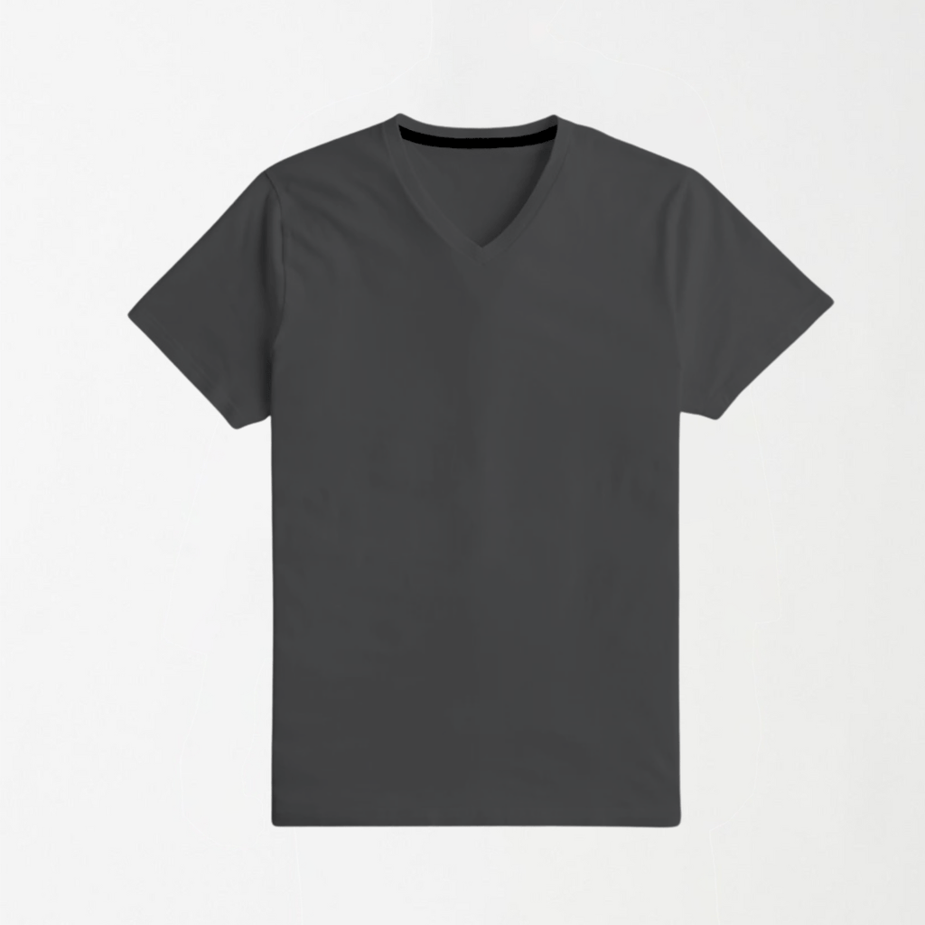 Grey V - Neck T-Shirt XS - Premium Unisex | LEKSI Pakistan