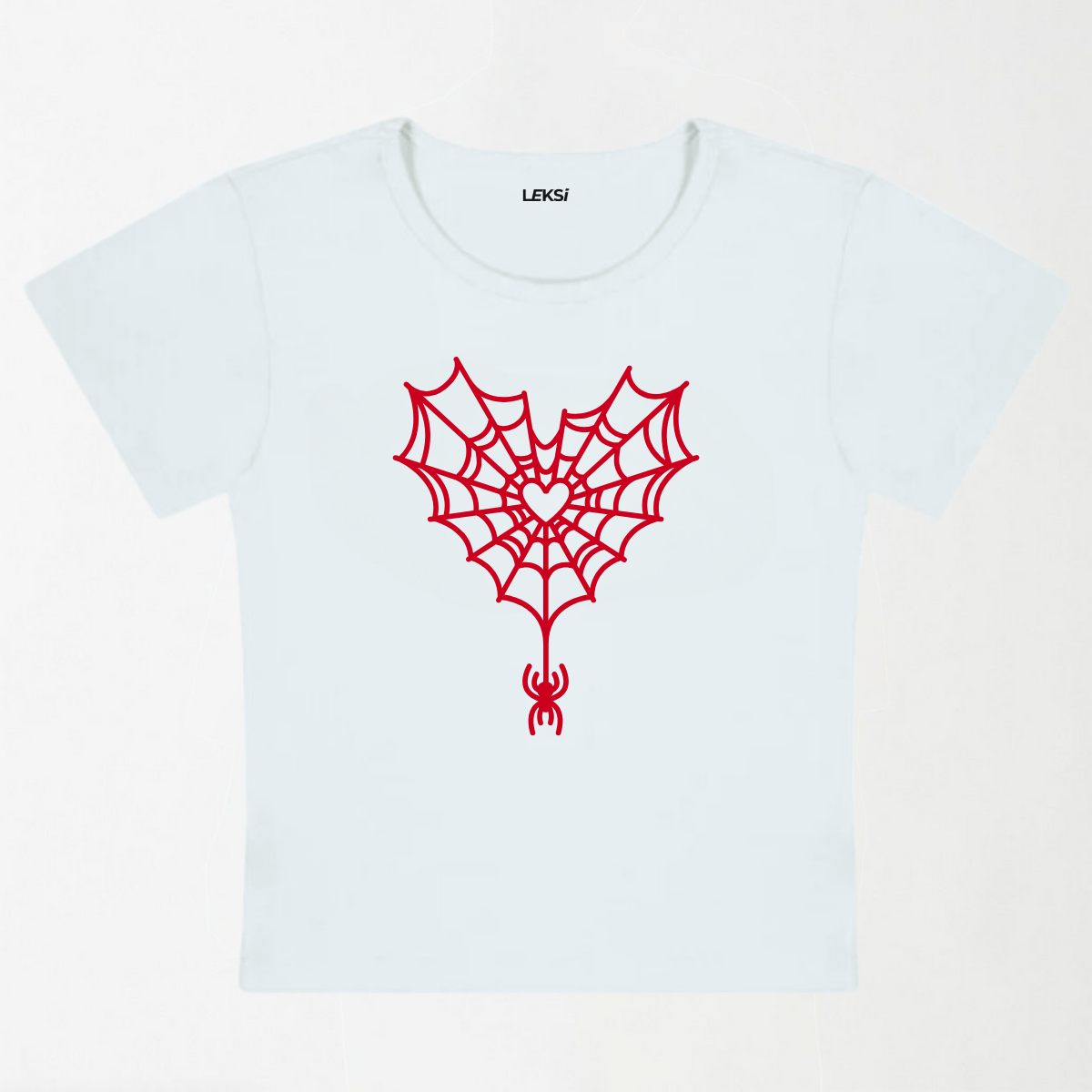Heart Web Y2K Baby Tee XXS - Premium Unisex | LEKSI Pakistan