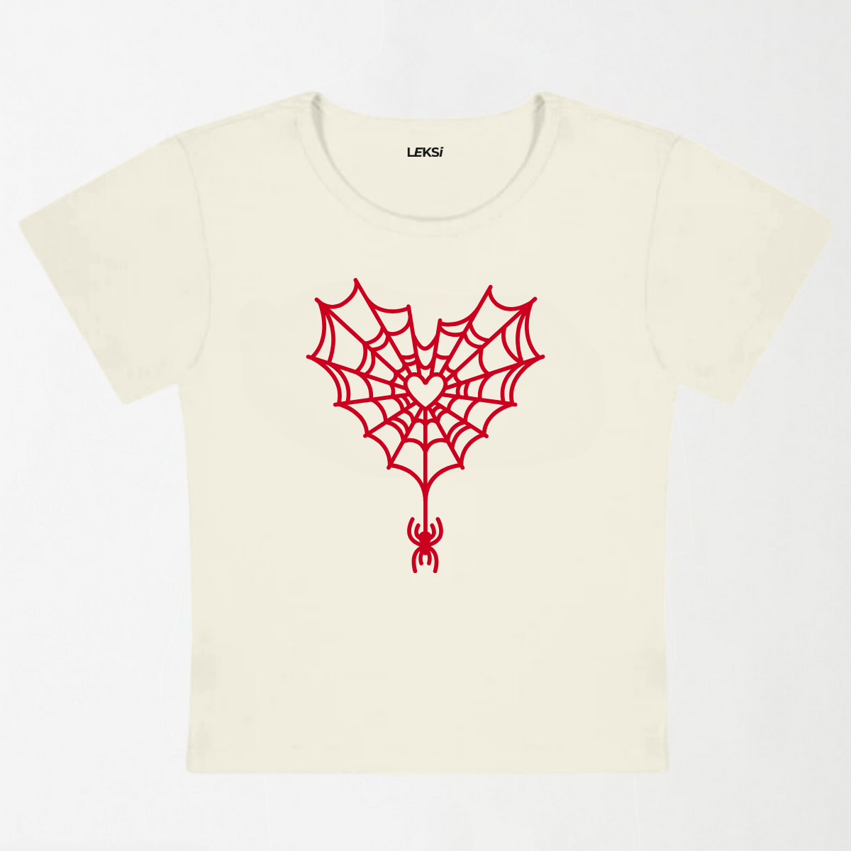 Heart Web Y2K Baby Tee XXS - Premium Unisex | LEKSI Pakistan