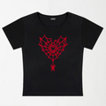 Heart Web Y2K Baby Tee XXS - Premium Unisex | LEKSI Pakistan