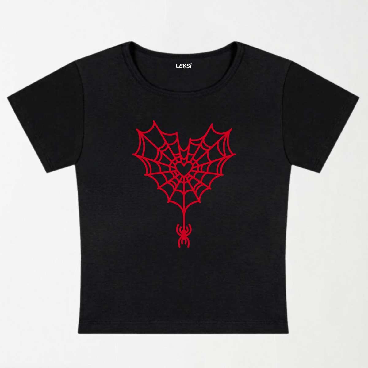 Heart Web Y2K Baby Tee XXS - Premium Unisex | LEKSI Pakistan