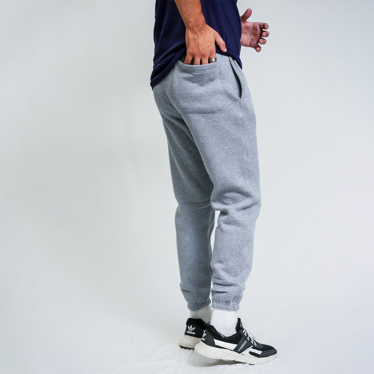 Heather Grey Fleece Unisex Sweatpants (Winter - Friendly) XS - Premium Unisex Sweatpants | LEKSI Pakistan