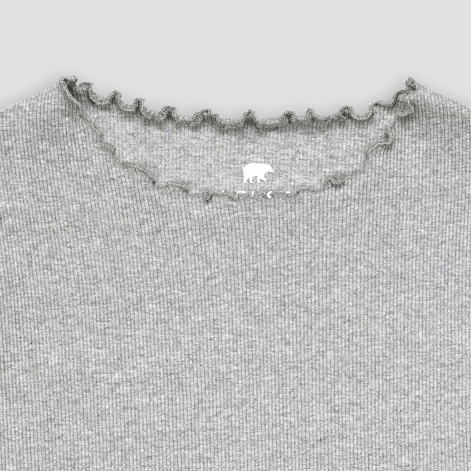 Heather Grey Ribbed Shirt XXS - Premium Unisex Lettuce | LEKSI Pakistan